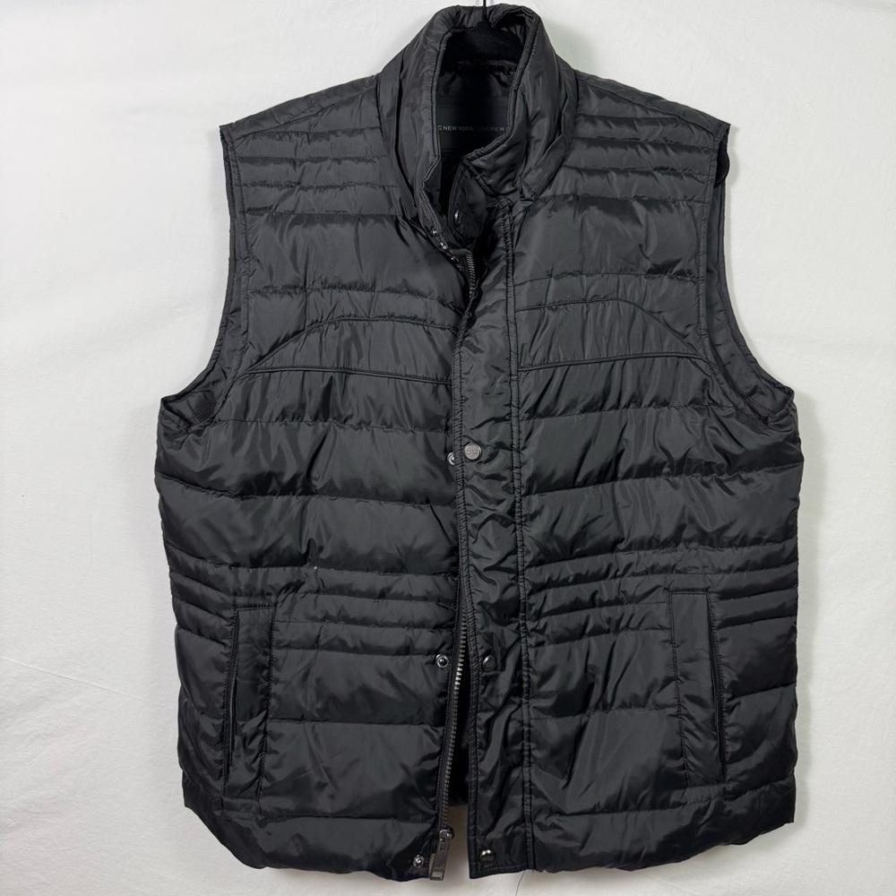 Andrew Marc Black Quilted Puffer Vest Women’s Size M